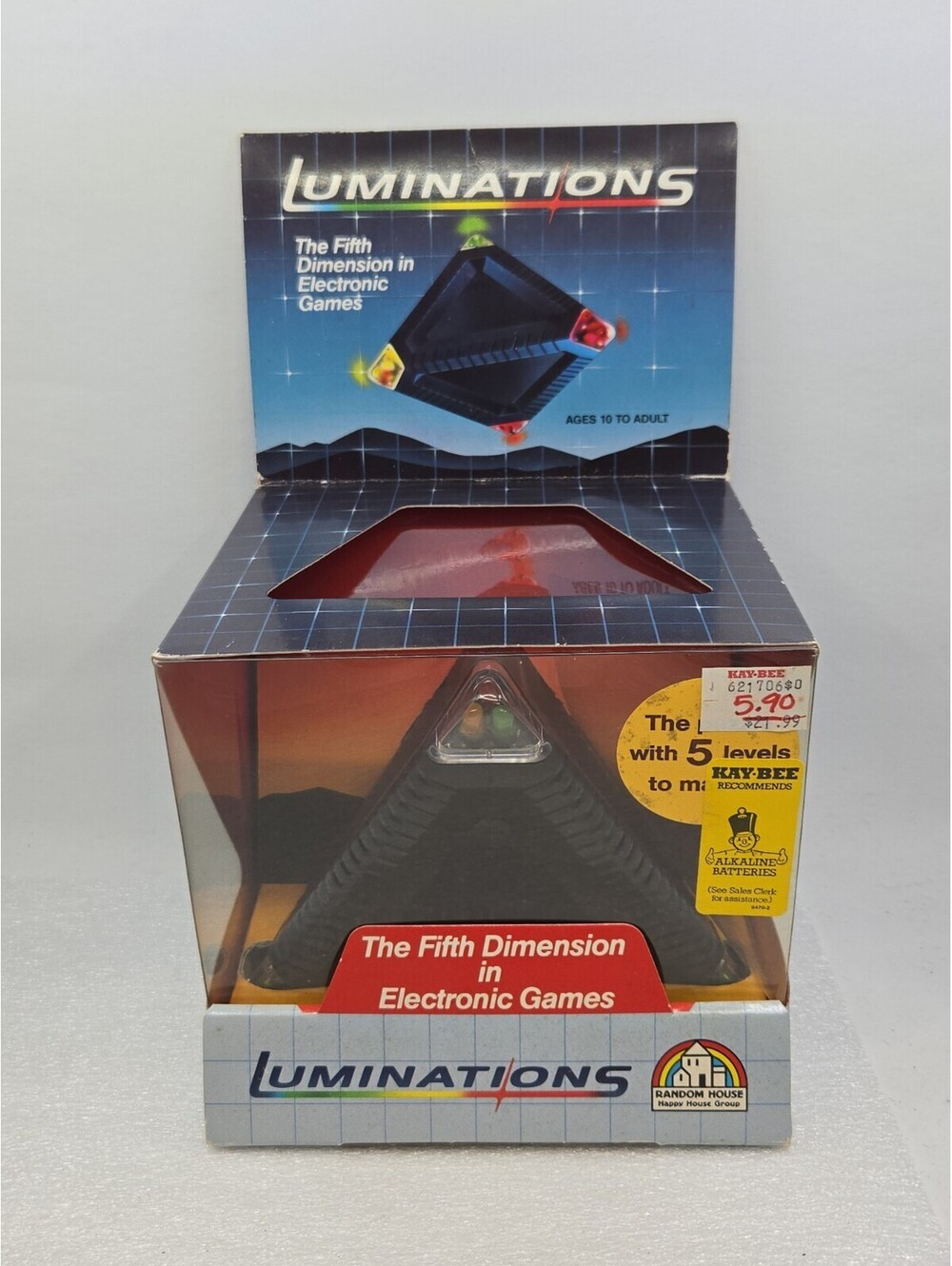 Luminations Pyramid Game (1989) by Random House New In Box Vintage Toy